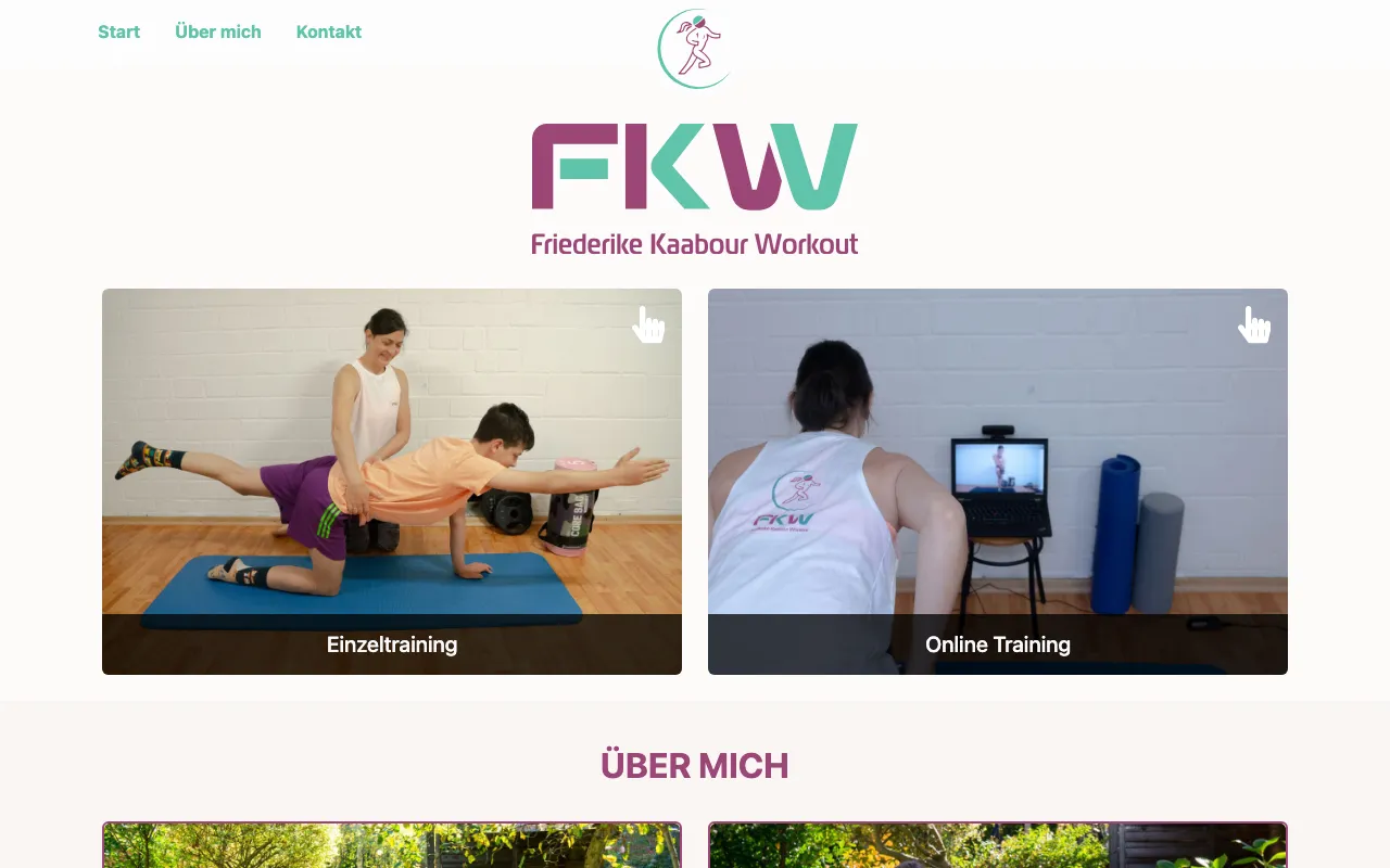 FK Workout – Personal Website for Fitness Trainer